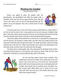Reading Comprehension Worksheet Planting The Garden Teaching Reading Comprehension Reading Comprehension Worksheets Reading Comprehension Lessons