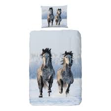 Bettwaesche Snowhorses Flanell Bettwasche Bettwasche Pferde Bettwasche