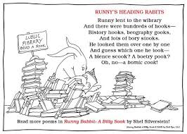Runny Babbit By Shel Silverstein Silverstein Poems Shel Silverstein Poems Poetry For Kids