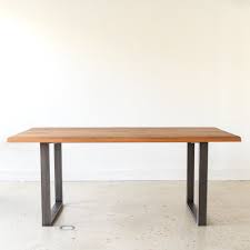 Was there a reason for using metal rather than wood this time, strength/weight etc? Live Edge Modern Dining Table U Shaped Metal Legs What We Make