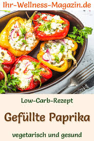 Low Carb Rezept Fur Gefullte Paprika Gesundes Vegetarisches Hauptgericht Vegetarisches Hauptgericht Rezepte Low Carb Abendessen Rezepte
