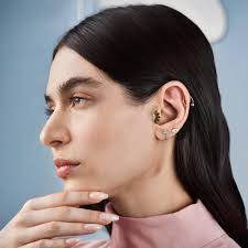 14K Solid Gold Circular Hoop Earring