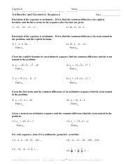 You may select the types of numbers used. Geometric Sequences Worksheet Pdf Id 1 Secondary I Name 4 3 Arithmetic And Geometric Sequences Worksheet Period U00a96 227091x3k Ekouptmaj Course Hero