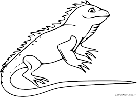 Show your kids a fun way to learn the abcs with alphabet printables they can color. Iguana Coloring Pages Coloringall
