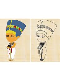 Ausmalbilder von sandale zum ausdrucken für liebhaber der kleidung kostenlos. Malvorlagen Agypten Konigin Nofretete 15x10cm Ausmalbild Auf Echtem