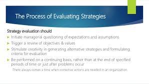 Strategy Review Evaluation And Control
