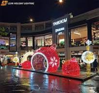 Bulk buy LED 3D red arch ball motif light supplier - lighting