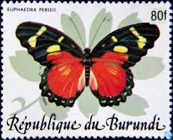 1989 Butterflies 80 Stamp Burundi Bdi Butterfly Stamp Burundi Stamp