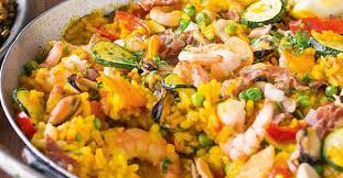 Gemuse Paella Mit Meeresfruchten Rezept Paella Rezept Gemuse Paella Meeresfruchte