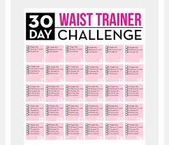30 Day Waist Trainer Challenge Workout For Flat Stomach Belly Workout Plan Workout Plan For Women