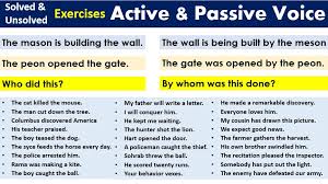 People are often told that they are being too 'passive', or that their work shouldn't be in the 'active voice', but nobody really knows what they did differently between the two pieces. Exercises For Active And Passive Voice Download Pdf Engdic