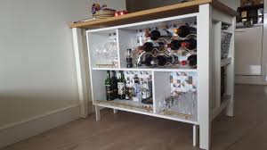 Ikea Valje Shelf Unit Hacked And Customized Into Bar Cabinet And Placed Under An Ikea Stenstorp Kitchen Island Traumhaus Haus