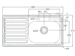 standard kitchen sink size drain how