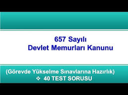 657 Sayili Devlet Memurlari Kanunu Test Sorulari Youtube