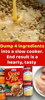 I Made This Super Easy Slow Cooker Chicken And Stuffing This Weekend And I Think It May Just Be My Families F Stuffing Recipes Easy Slow Cooker Chicken Recipes