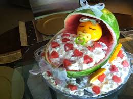 Watermelon Baby Carriage For Fruit Salad Baby Shower Fruit Baby Shower Watermelon Baby Party Foods