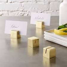 Or through any of our catalogs. Brushed Gold Place Card Holders Set Of 4 Reviews Cb2