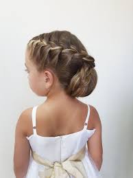 Pin By Barb Cropsey On Wedding Makeup Junior Bridesmaid Hair Kids Hairstyles For Wedding Flower Girl Hairstyles Updo