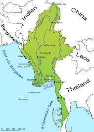 It is a reference map for the worldmapper cartograms and utilises a colour scheme that distinguishes major geographic regions as defined by the united nations statistics division. Myanmar Landkarte Lander Myanmar Goruma