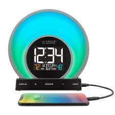 / the soluna light alarm clock from la crosse technology® features 5 light modes with 20 unique color options, ensuring there's a glow for every day and mood. Buy La Crosse Technology 6 81 X 2 69 Digital Soluna Sunrise Sunset Lcd Light Alarm Clock With Usb Port C80994 Online In Italy 203328360