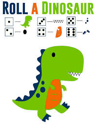 Free Printable Roll The Dinosaur Game In 2021 Dinosaur Games Activities For Boys Dinosaur