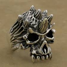 Details About Brass Claw 925 Sterling Silver Skull Ring Mens Biker Punk Ring 9m017a Us 7 15