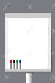 Flip Chart With Markers And Blank Sheets Ready For Your Text