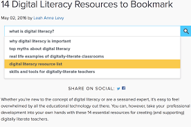 List Of Resources For Teachers To Use With Students As They Attempt To Define Support And Practice Digital Literac Digital Literacy Literacy Resource Literacy