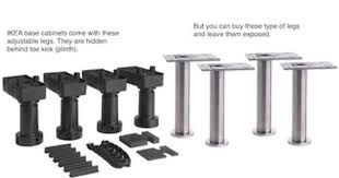 Ikea Base Cabinets Come With Adjustable Black Plastic Legs They Are Hidden From View By T Kitchen Cabinets With Legs Ikea Kitchen Design Ikea Kitchen Cabinets