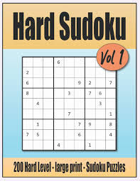hard sudoku vol1 200 large print sudokus for adults and seniors one sudoku puzzle per page difficulty hard fun and challenging brain games and mind boosters press game on 9798536575529 amazon com books