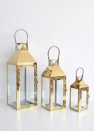 Set Of 3 Decorative Gold Metal Candle Lanterns In 2020 Metal Candle Lanterns Candle Lanterns Brass Candle Lanterns