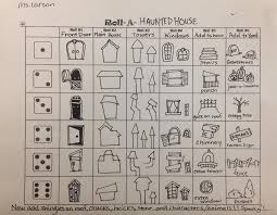 Roll A Dice And Create A Drawing Of A Haunted House Made By Me Laura Larson Halloween Scary S Art Sub Lessons Art Lessons Elementary Halloween Art Projects