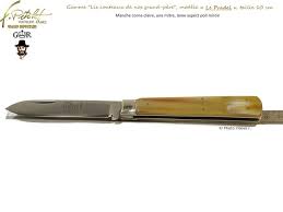 Lot de 12 couteaux de table pradel inox laiton et bois , vintage. 10 Pradel Coutellerie Pitelet Franck Artisan Coutelier A Thiers