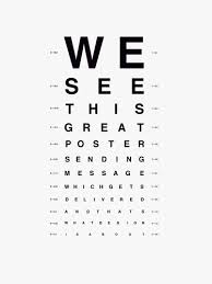 Eye Chart Print Print