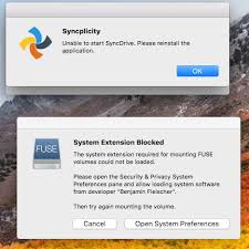 What Does The System Extension Blocked Message Mean On Syncplicity For Mac Version 5 4 0