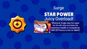 Each brawler has their own pool of power points, and once players get enough power points, you are able to upgrade them with coins to the next level. Surge 2nd Starpower Idea Brawlstars