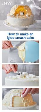 How To Make An Igloo Smash Cake Recipe Cake Igloo Cake Christmas Baking
