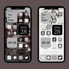 Espresso Monochrome Tone Aesthetic 100 Iphone Ios 14 App Etsy App Icon Minimalist Iphone Homescreen Iphone