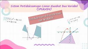 Ubah pertidaksamaan ke dalam bentuk indikator terampil menggambar grafik daerah penyelesaian pertidaksamaan linear dua variabel. Sistem Pertidaksamaan Linear Kuadrat Dua Variabel Sptdlkdv Youtube