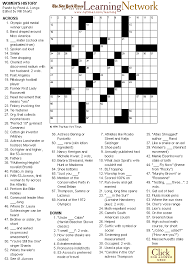 Free printable crossword puzzles ny. The Learning Network Women In History Free Printable Crossword Puzzles Critical Thinking Activities