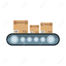 Dibujos Animados De Cajas De Carton En Cinta Transportadora Ilustracion Vectorial Ilustraciones Vectoriales Clip Art Vectorizado Libre De Derechos Image 84670331