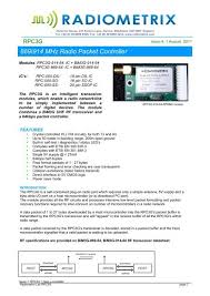 Zeta750 snap features a patented design with a collapsible thread. Data Sheet Pdf Radiometrix