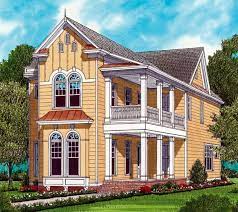 Victorian Style House Plan 53796 With 3 Bed 3 Bath 2 Car Garage Victorian House Plans Country Style House Plans Narrow Lot House Plans