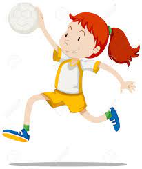 Jouer de qch vtr ind verbe transitif indirect: Femme Athlete Jouer Handball Illustration Clip Art Libres De Droits Vecteurs Et Illustration Image 58404716