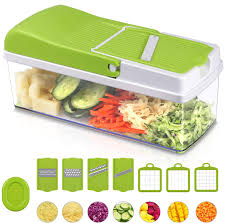 Buy cheap dies cutters online from china today! Amazon Com 10 In 1 Food Slicer Chopper All In One Vegetable Cutter Slicer Dicer Chopper Multi Functional Food Chopper With 7 Interchangeable Blades Lemon Juicer Food Safe Container Cleaning Tool Cheese Fruit Kitchen