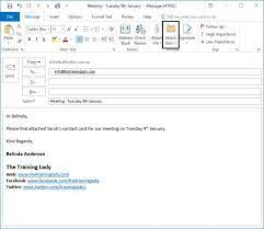 Check spelling or type a new query. Forward A Contact Card Using Outlook The Training Lady
