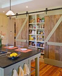 Beautifully Organized Pantry Areas Home Kitchens Shallow Pantry Barn Door Pantry