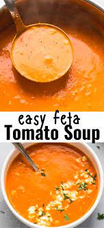 Easy Tomato Feta Soup Low Calorie Soup Recipe Easy Soup Recipes Low Calorie Soup