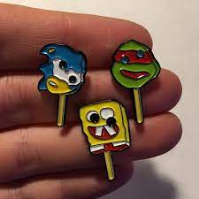 90 S Gumball Popsicle Ice Cream Spongebob Sonic Tmnt Etsy Gumball Hat Pins Soft Enamel