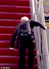 Jen Psaki Blames The Stairs On Air Force One For Biden S Trip And Won T Say If He Saw A Doctor Daily Mail Online